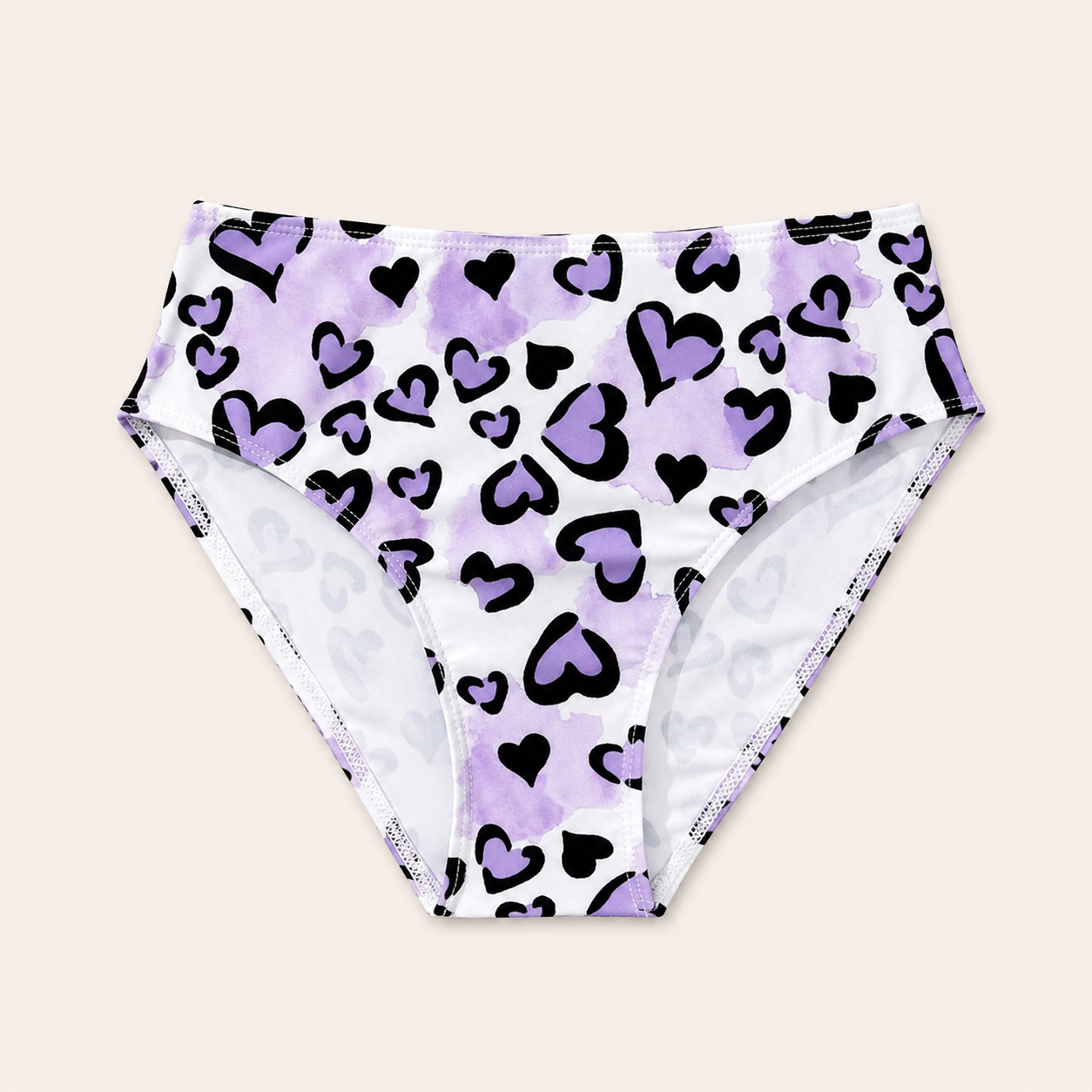 2-Delige Meisjes Bikini Set met Hartjesprint