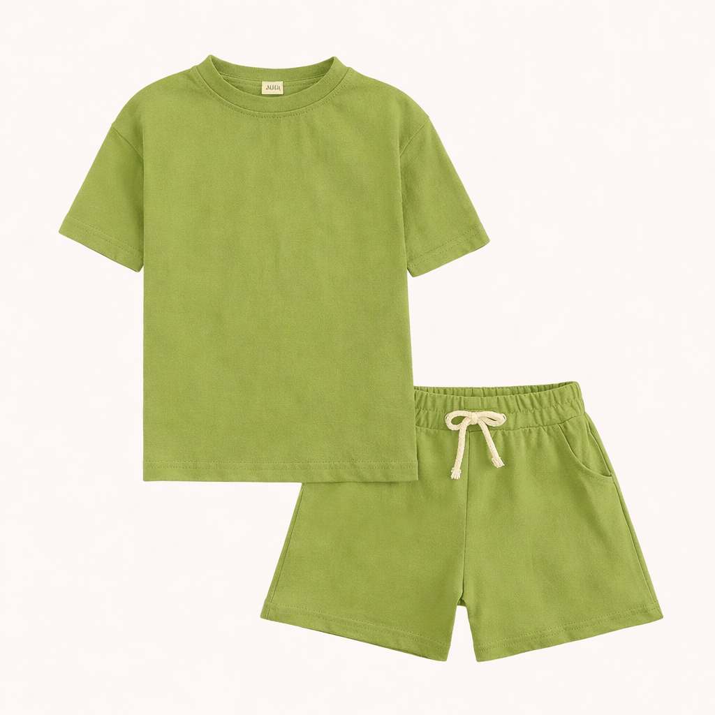 Sportief Zomercomfort – 2-Delige Jongensset met T-Shirt en Shorts