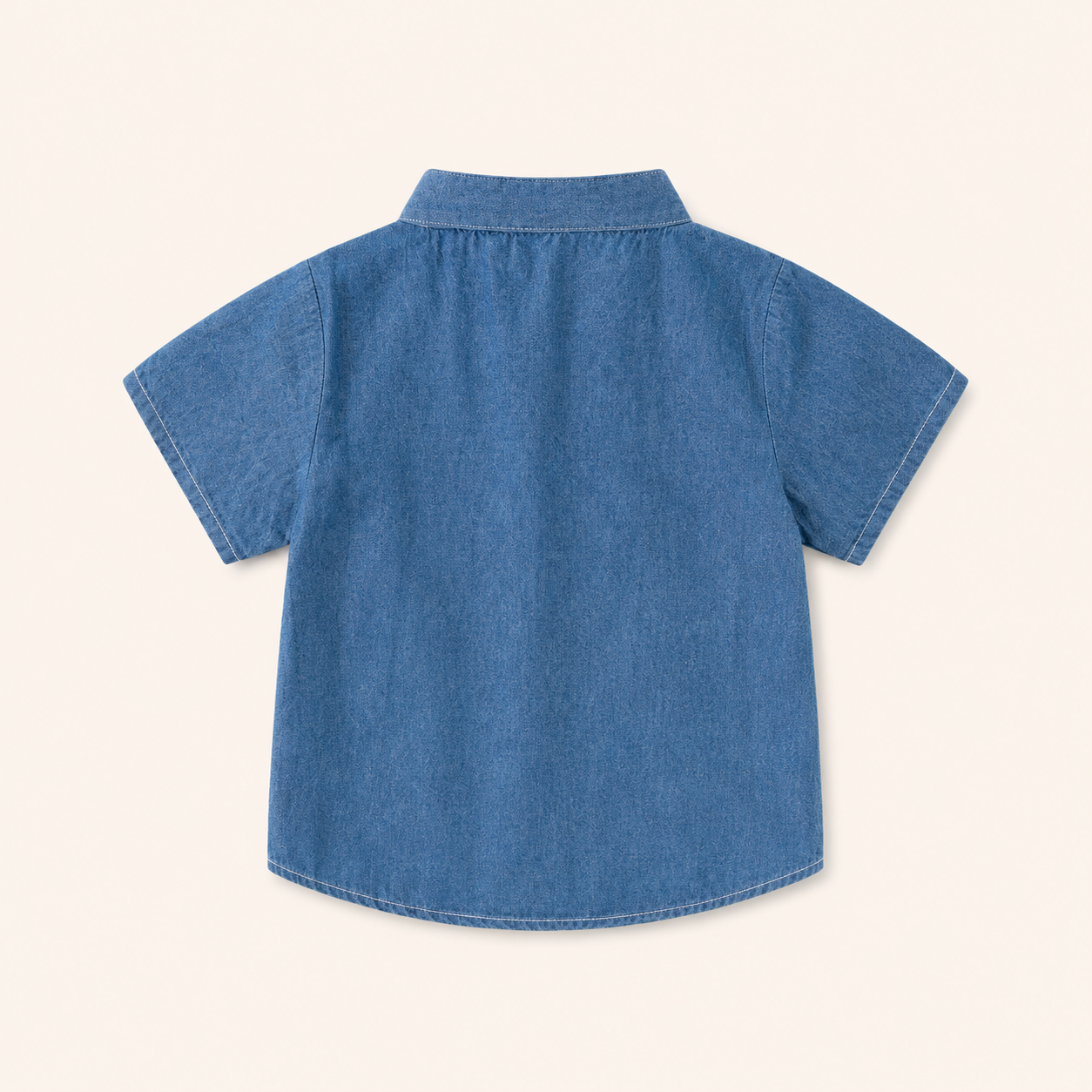 Jongens Denim katoenen Overhemd met Staande Kraag