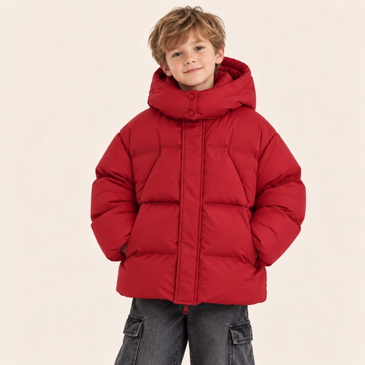 Donsjas rood voorkant