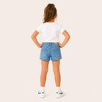 Meisjes Denim Short met Ster en Strass Details| 2 kleuren