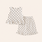 Meisjes 2-delige  katoenen polkadot Set met Topje en Short