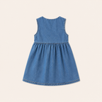 Zomers Denim Jurkje met Bloemetjes voor Meisjes