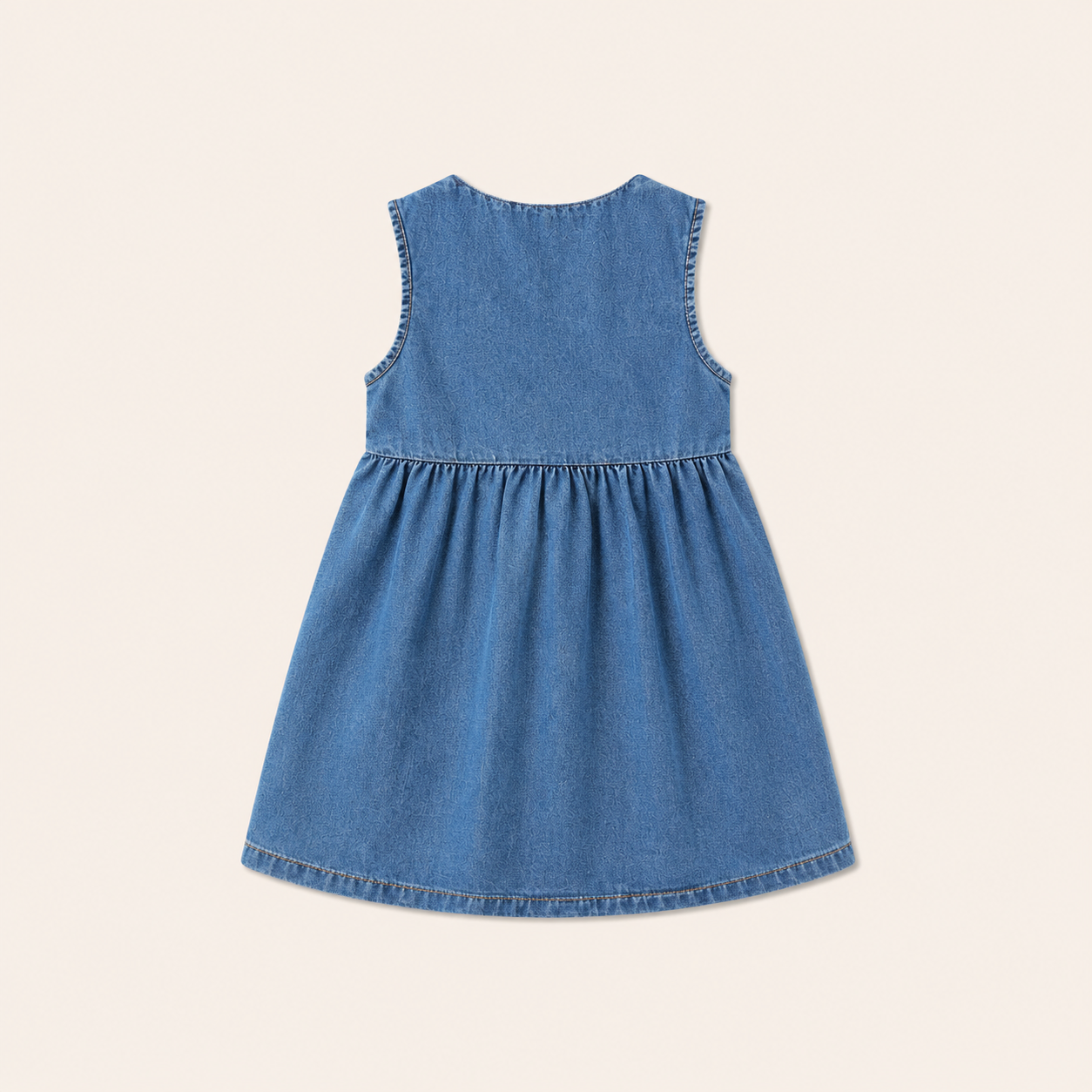 Zomers Denim Jurkje met Bloemetjes voor Meisjes