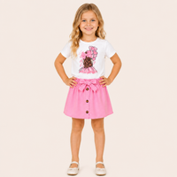 Meisjes 2-delige zomerset met t-shirt en rok