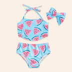 3-Delige Meisjes Bikini Set met Watermeloenprint