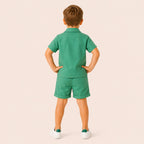 Jongens 2-delige Katoenen Zomerset met Overhemd en Short
