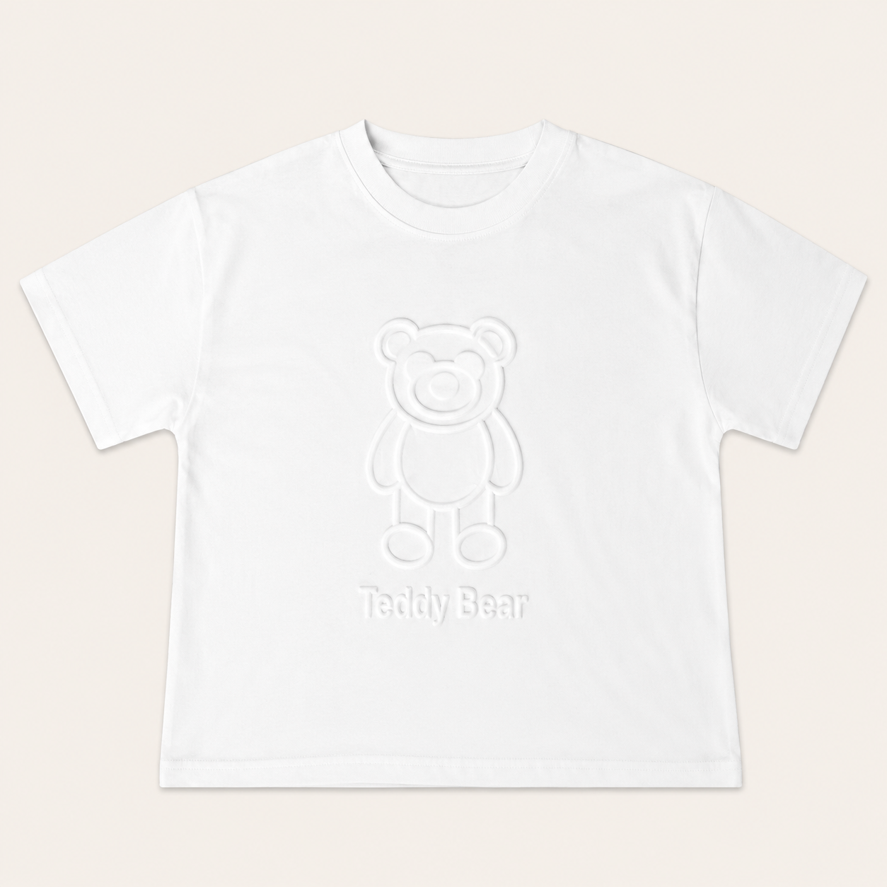 Kinderen T-shirt met Teddy Bear Reliëfprint | 3 kleuren