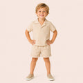 Jongens 2-delige Katoenen Zomerset met Overhemd en Short