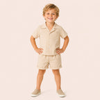 Jongens 2-delige Katoenen Zomerset met Overhemd en Short