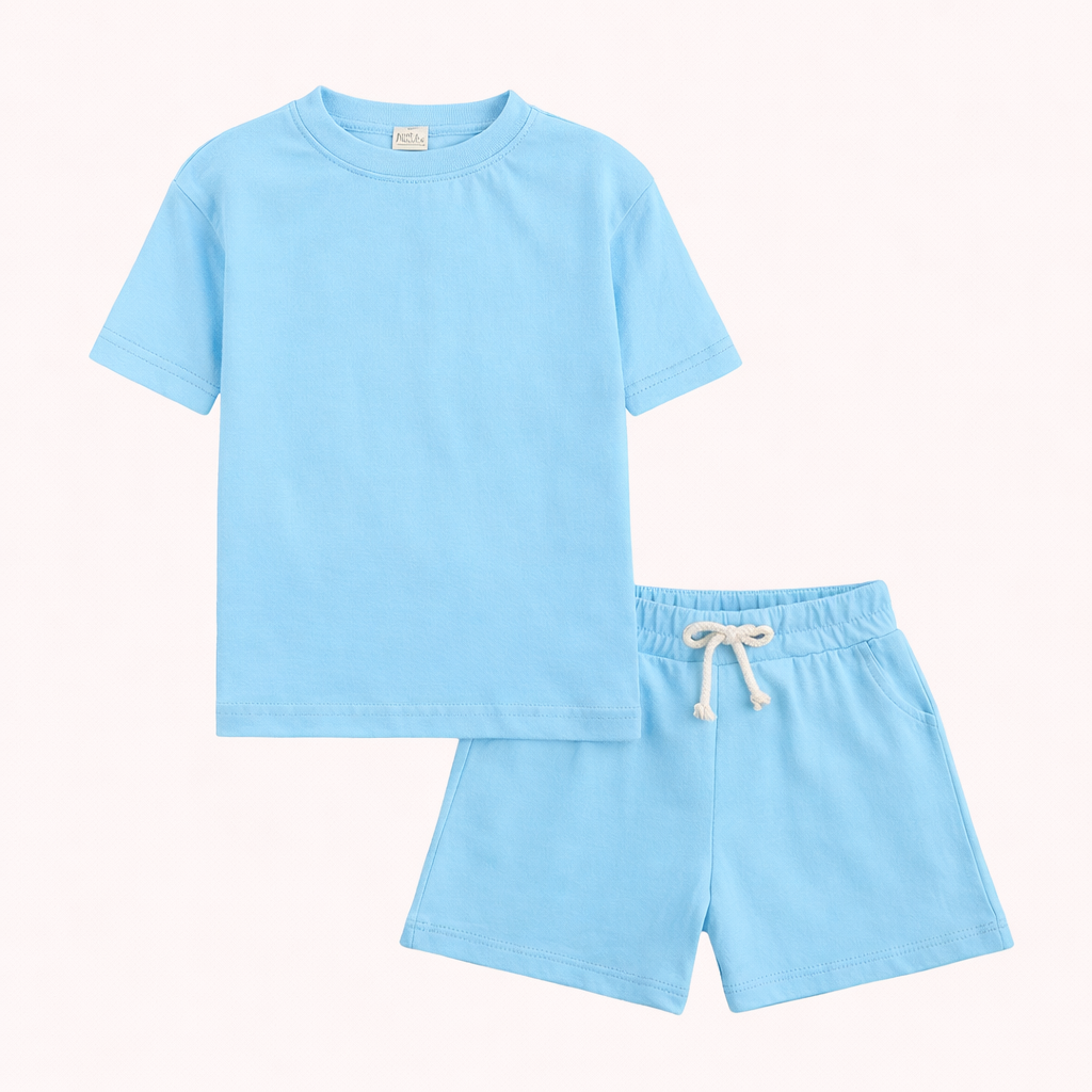 Sportief Zomercomfort – 2-Delige Jongensset met T-Shirt en Shorts