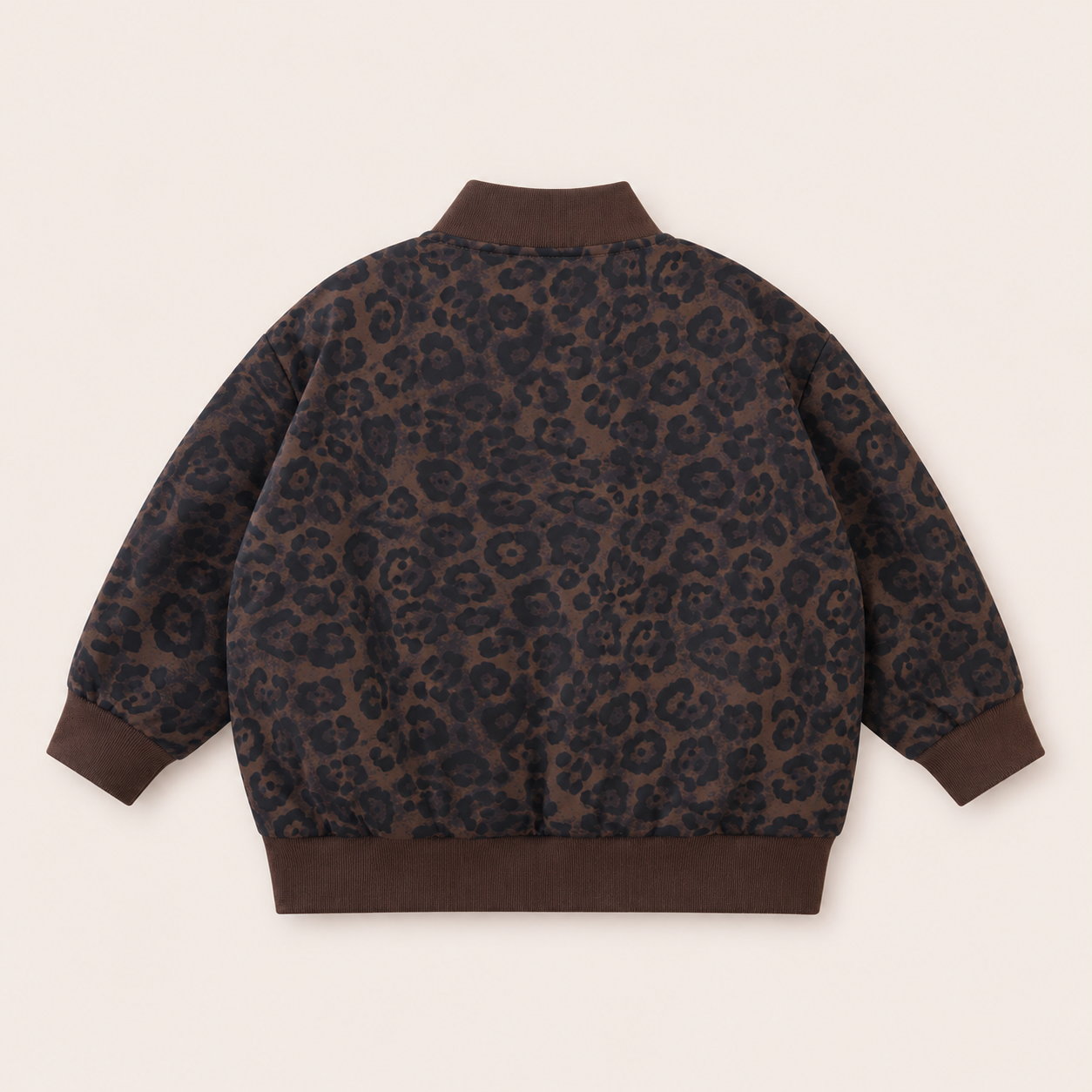 Meisjes bomber jacket met luipaardprint