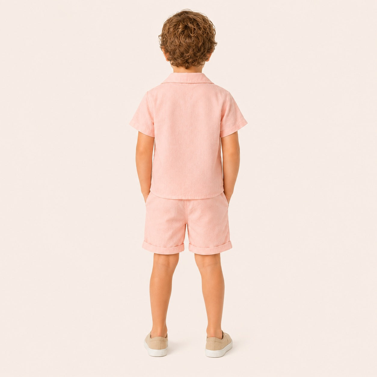 Jongens 2-delige Katoenen Zomerset met Overhemd en Short