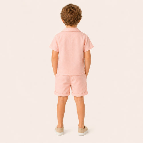 Jongens 2-delige Katoenen Zomerset met Overhemd en Short