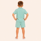 Sportief & Stijlvol - 2-Delige Jongensset met Polo Rits & Short