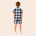 Jongens zomerset 2-delig – geruit overhemd met bijpassende shorts