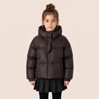 Meisjes Korte Pofjas met Capuchon | 3 kleuren
