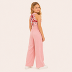Meisjes Jumpsuit met Bloemenprint en Halternek