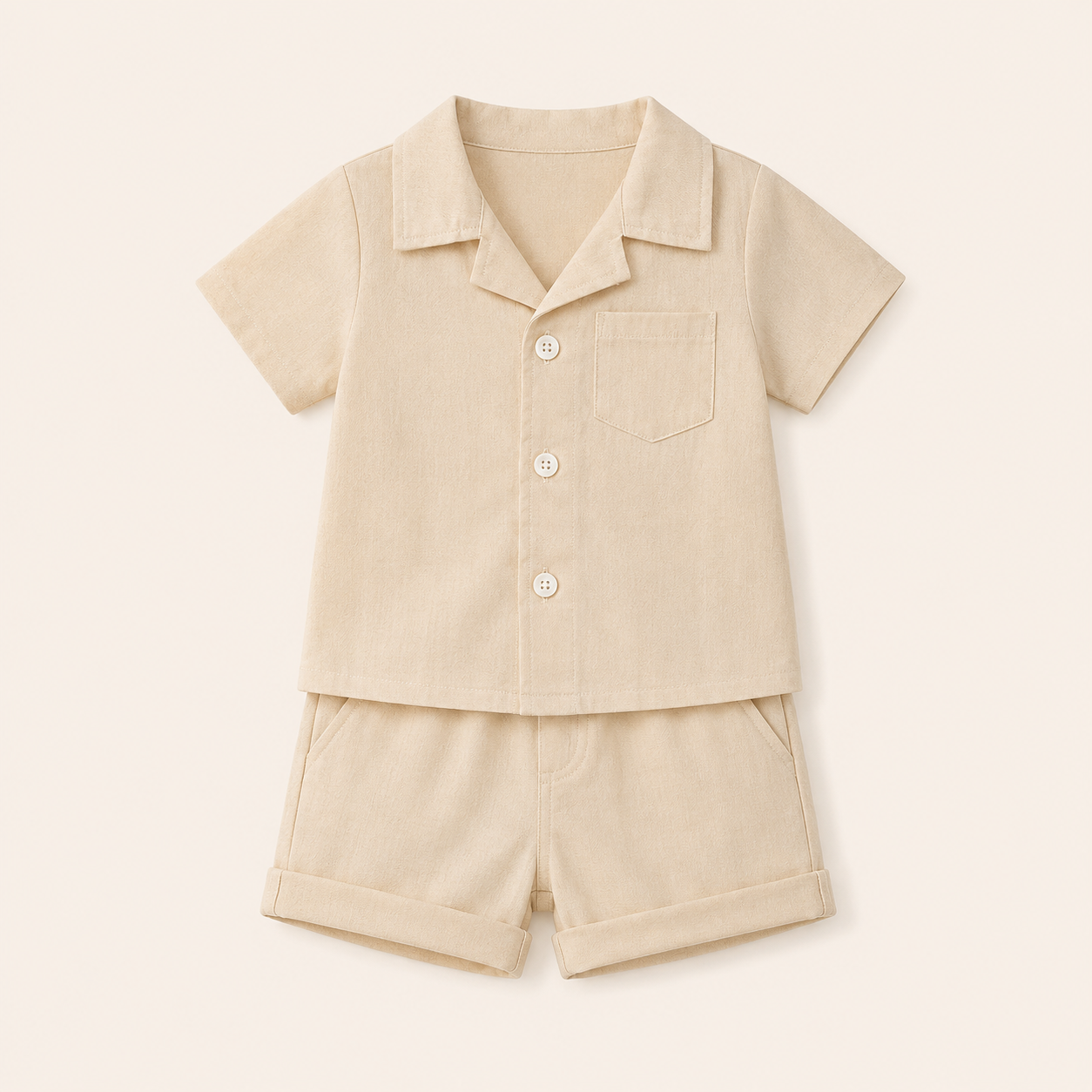 Jongens 2-delige Katoenen Zomerset met Overhemd en Short
