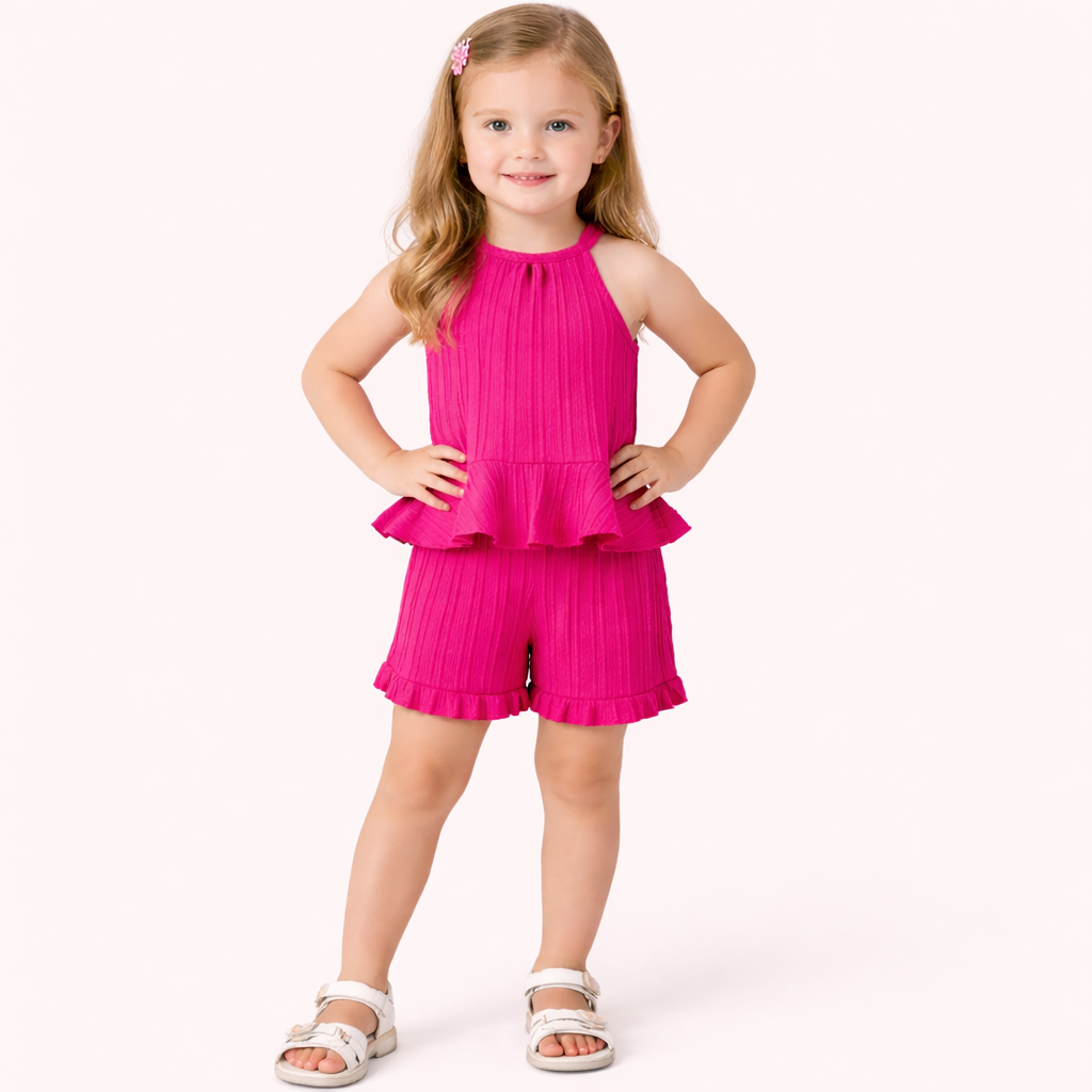 Meisjes zomer set 2-delig – ruffle top & short