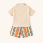 Zomerse Polo met Gestreepte Short - Set voor Jongens