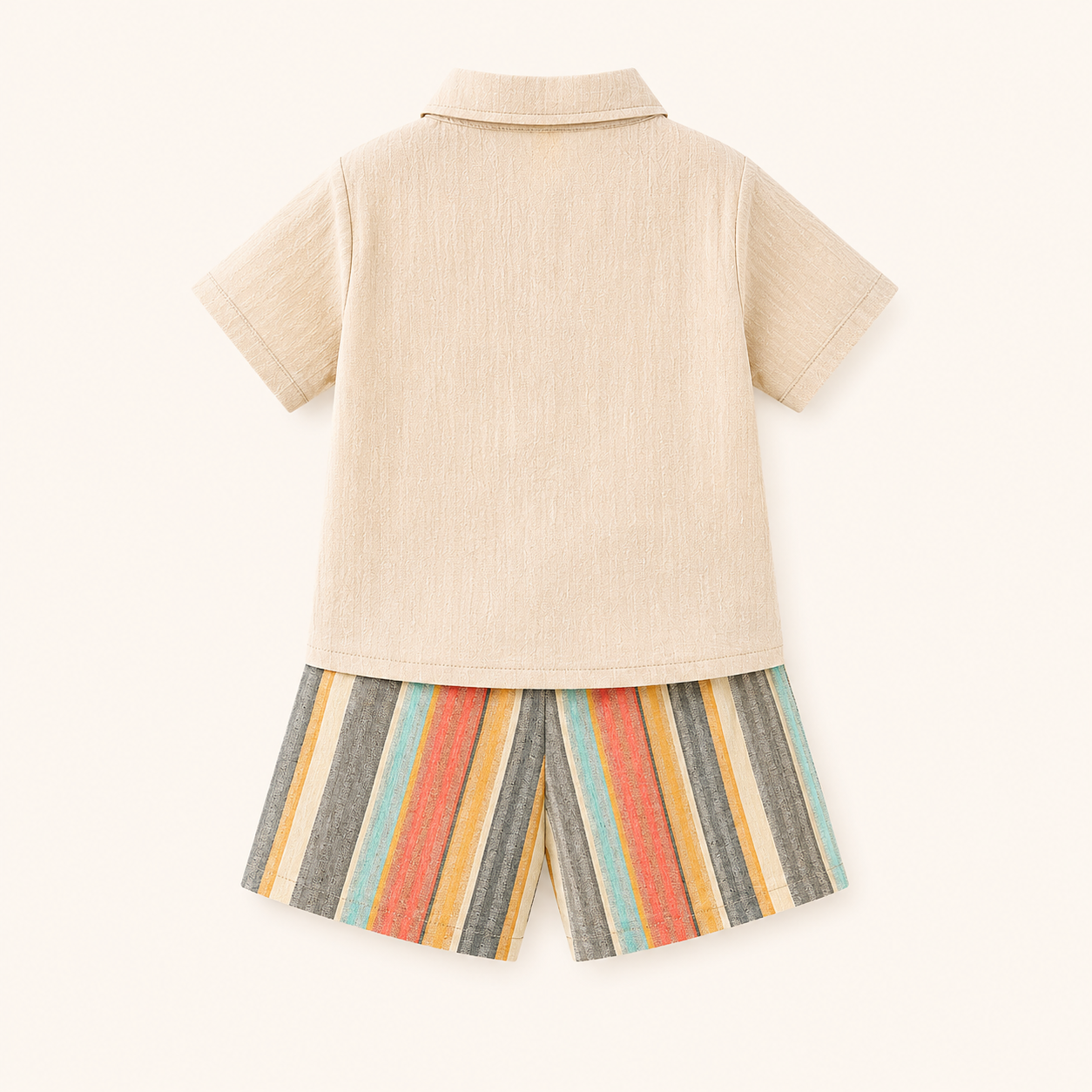 Zomerse Polo met Gestreepte Short - Set voor Jongens