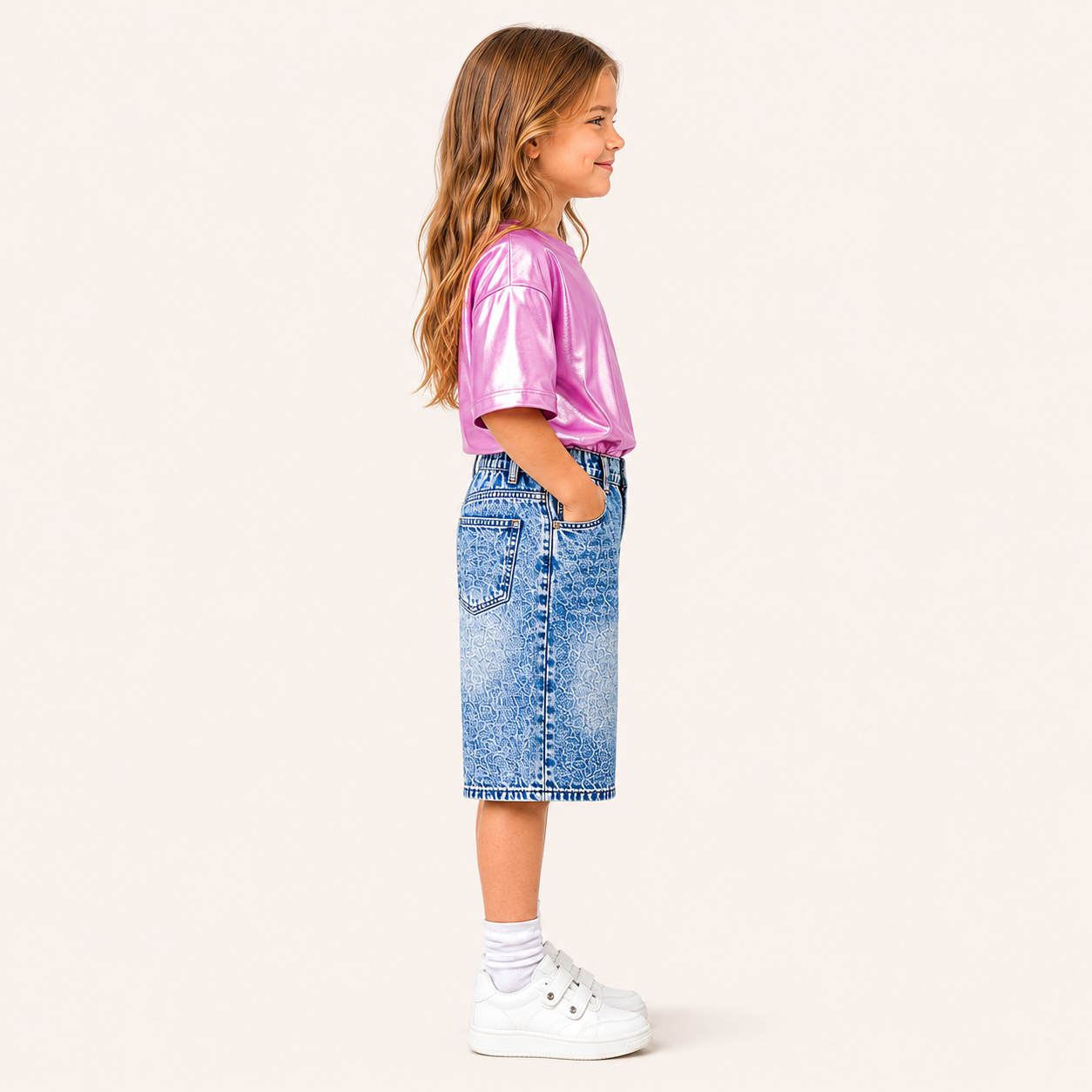 Stoere Denim Bermuda Short voor Meisjes