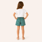 Zomerse Set met Meisjesprint T-shirt en Bloemetjesshort voor Meisjes