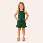 Meisjes 2-delige Ruffle Zomerset – Groen