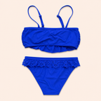 Meisjes Bikini Set met Ruches Bandeau Top | 3 kleuren