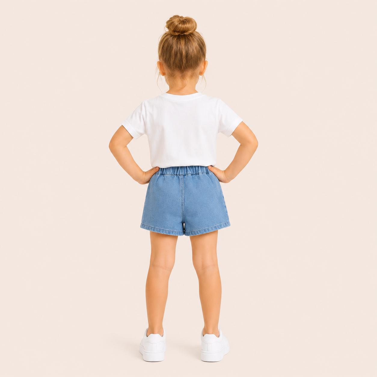 Stoere Denim Skort voor Meisjes - Rok-Short Combinatie