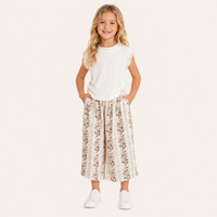Meisjes zomerset met losvallende broek en shirt