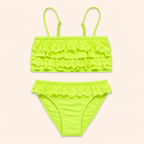 Meisjes Bikini Set met Ruches Bandeau Top | 3 kleuren