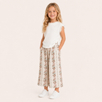 Meisjes zomerset met losvallende broek en shirt