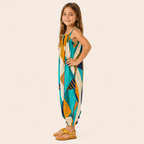 Jumpsuit met Geometrische Print en Spaghettibandjes