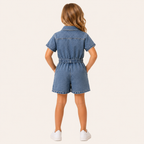 Stoere Denim Jumpsuit met Short voor Meisjes