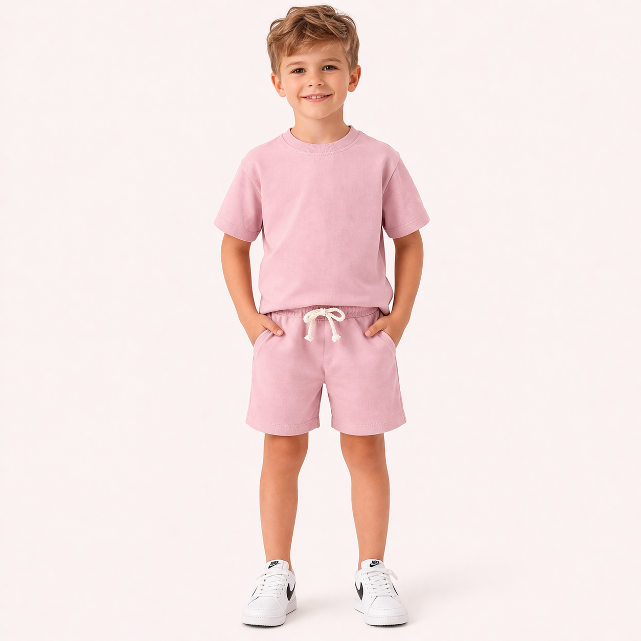 Sportief Zomercomfort – 2-Delige Jongensset met T-Shirt en Shorts