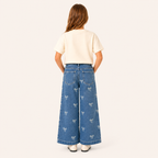 Lichtblauwe Denim met Strikjes - Spijkerbroek voor Meisjes