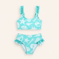 2-Delige Meisjes Bikini Set met Zeeschelpenprint
