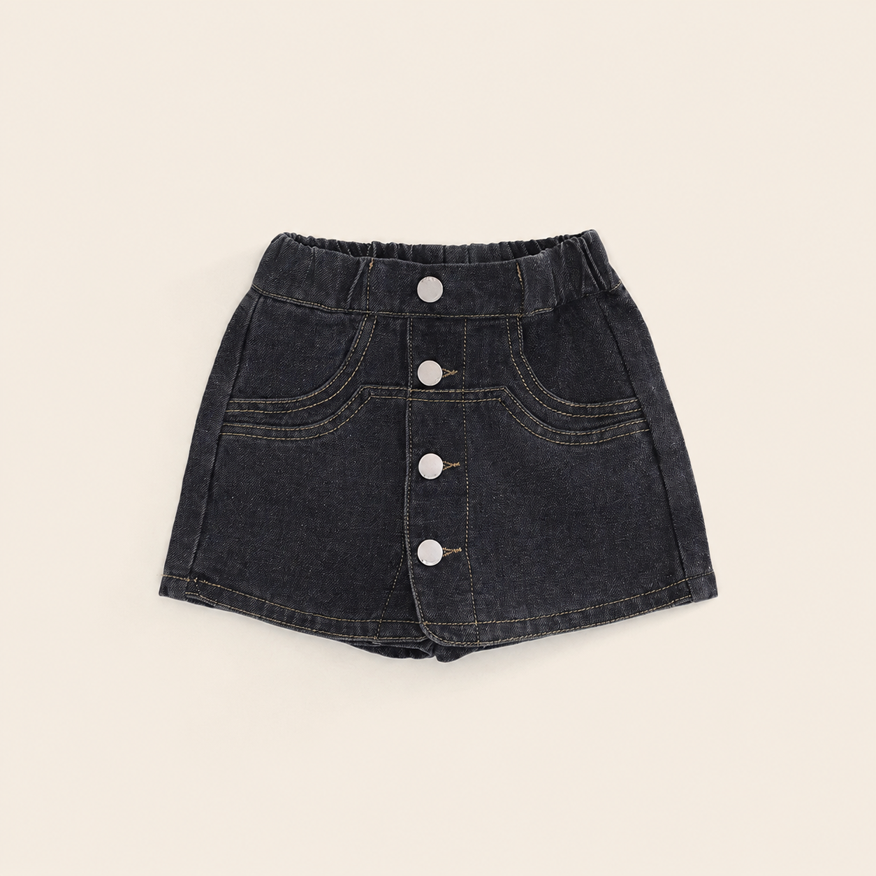 Stoere Denim Skort voor Meisjes - Rok-Short Combinatie