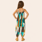 Jumpsuit met Geometrische Print en Spaghettibandjes