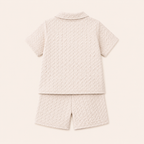 Stoer & Stijlvol - 2-Delige Jongensset met Gewatteerd Kleurblok Poloshirt & Short