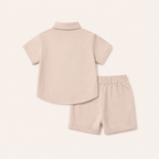Jongens zomerset 2-delig – katoenen overhemd met shorts in meerdere kleuren
