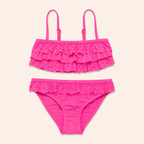 Meisjes Bikini Set met Ruches Bandeau Top | 3 kleuren