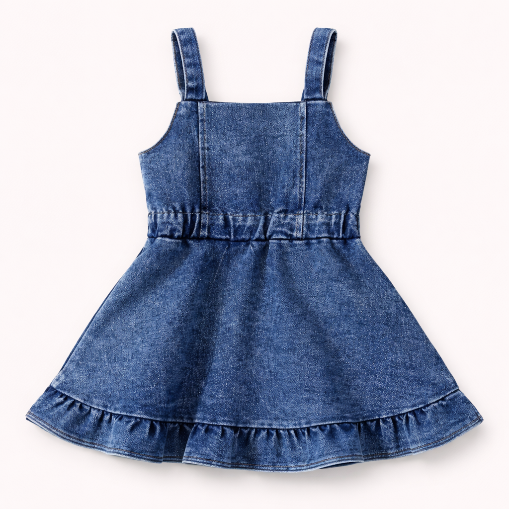 Meisjes denim jurk – zomerse spijker outfit