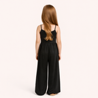 Meisjes jumpsuit zomer – spaghetti bandjes & wijde pijpen
