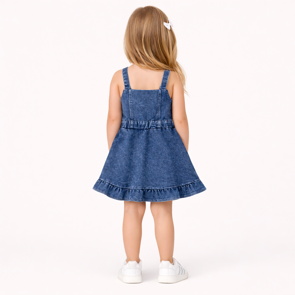 Meisjes denim jurk – zomerse spijker outfit