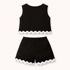 Meisjes zomer set 2-delig – zachte ribbelstof top & short