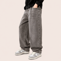 Jongens Straight-Leg Jeans Taupe/Grijs