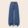 Meisjes Extra Wijde Jeans met Paneelnaad